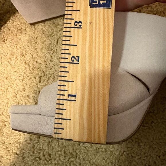 Free People Love is Everywhere leather platform block heel sandals size 37.5 cre - Picture 11 of 15